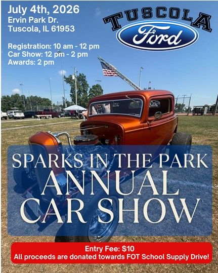 Sparks in park car show 2026