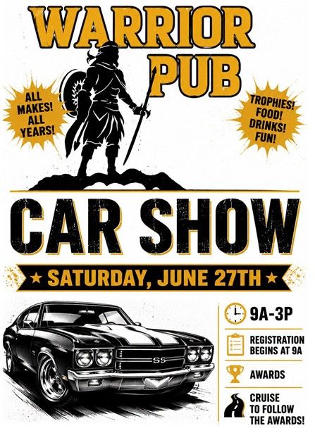 Warrior Pub Car Show 2026